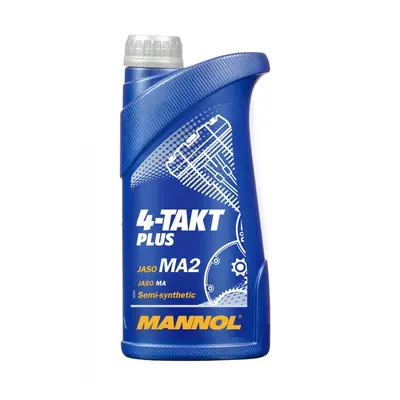 MANNOL motorový olej 4T PLUS 10W40 1L (API SL, JASO MA/MA2) polosyntetické (7202) (20) (960) (MA