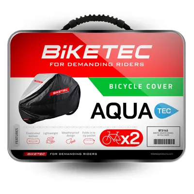 BIKETEC voděodolný potah AQUATEC na 2 jízdní kola barva černá/šedý rozměr univerzální (BIKETEC v