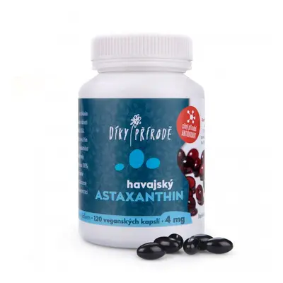 DÍKY PŘÍRODĚ Havajský astaxanthin Vegan Balení: 6 mg astaxanthinu / 120 kapslí