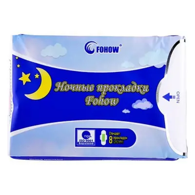 FOHOW Hygienické vložky 3 v 1 Sanitary Pad Množství: noční 8 kusů