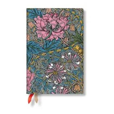 Morris Pink Honeysuckle (William Morris) Mini 12-month Day-at-a-time Hardback Dayplanner 2025 (E