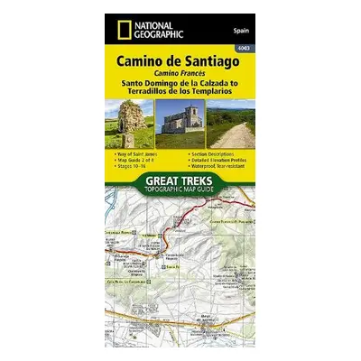 Camino de Santiago - Camino Frances Map 2 of 4 - National Geographic Maps