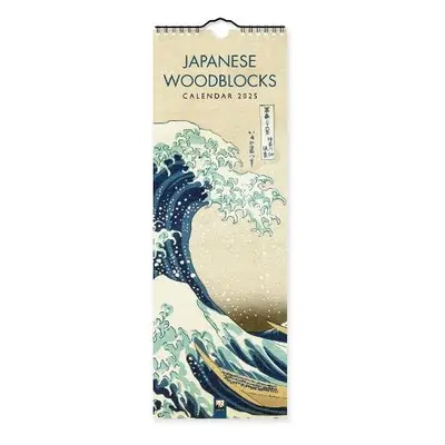 Japanese Woodblocks Slim Calendar 2025 (Art Calendar)