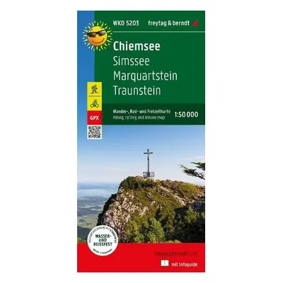 Chiemsee, hiking, cycling and leisure map 1:50,000, freytag a berndt, WKD 5203, with info guide