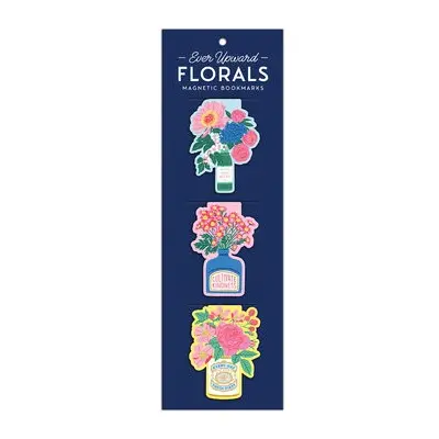 Ever Upward Florals Shaped Magnetic Bookmarks