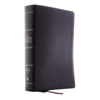 NKJV, Open Bible, Black Leathersoft, Red Letter, Comfort Print - Thomas Nelson