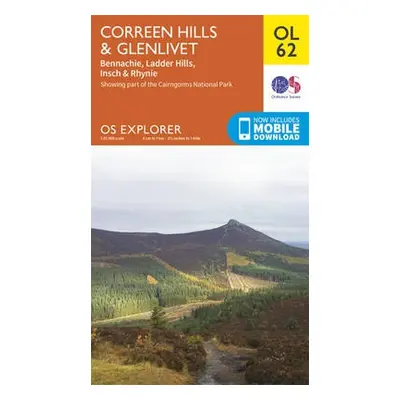 Correen Hills a Glenlivet, Bennachie a Ladder Hills, Insch a Rhynie - Ordnance Survey