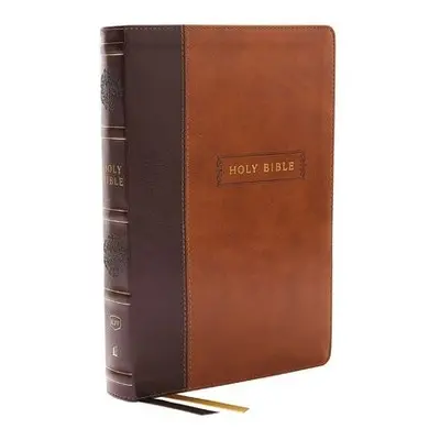 KJV Holy Bible with 73,000 Center-Column Cross References, Brown Leathersoft, Red Letter, Comfor