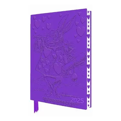 Alice in Wonderland 2025 Artisan Art Vegan Leather Diary Planner - Page to View with Notes