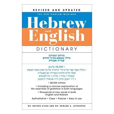 New Bantam-Megiddo Hebrew a English Dictionary, Revised - Sivan, Reuben a Levenston, Dr. Edward 