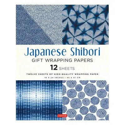 Japanese Shibori Gift Wrapping Papers - 12 Sheets