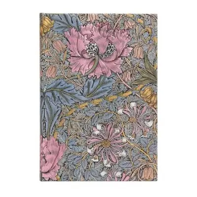 Morris Pink Honeysuckle (William Morris) Midi Unlined Hardcover Journal - Paperblanks