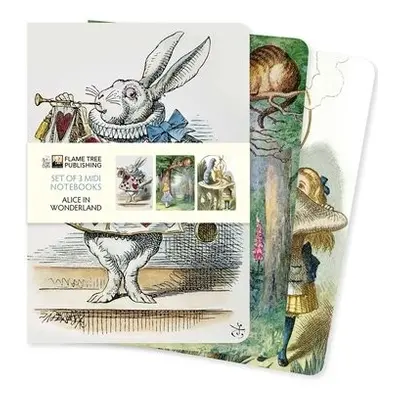 Alice in Wonderland Set of 3 Midi Notebooks