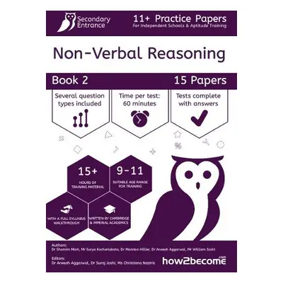 11+ Practice Papers For Independent Schools a Aptitude Training Non-Verbal Reasoning Book 2 - Jo