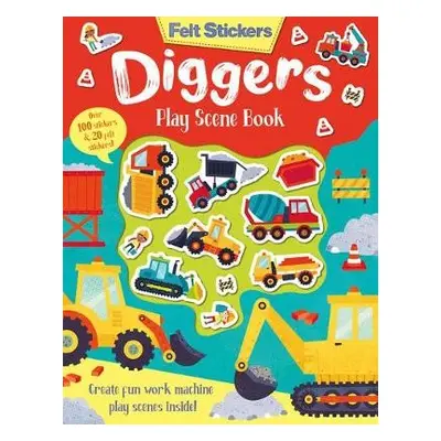 Felt Stickers Diggers Play Scene Book - Elliot, Kit