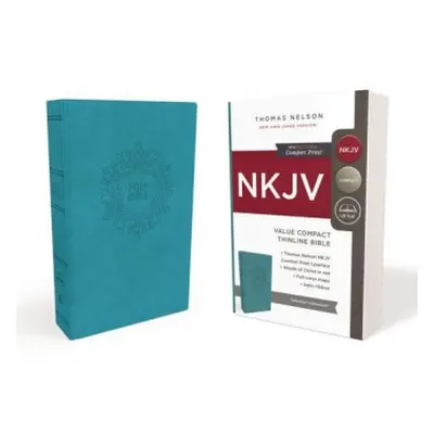 NKJV, Thinline Bible, Compact, Leathersoft, Blue, Red Letter, Comfort Print - Thomas Nelson