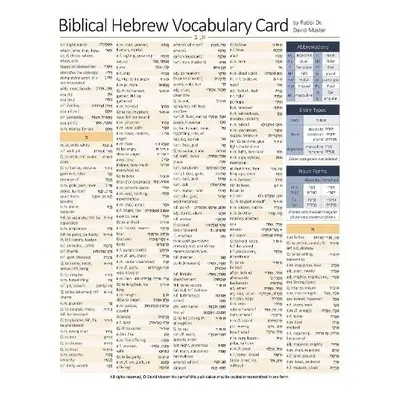 Biblical Hebrew Vocabulary Card - Moster, David