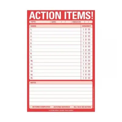 Knock Knock Action Items Pad