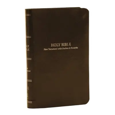 KJV Holy Bible: Pocket New Testament with Psalms and Proverbs, Brown Leatherflex, Red Letter, Co