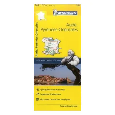 Aude, Pyrenees-Orientales - Michelin Local Map 344 - Michelin