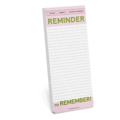 Knock Knock Reminder to Remember Make-a-List Pad - Knock Knock