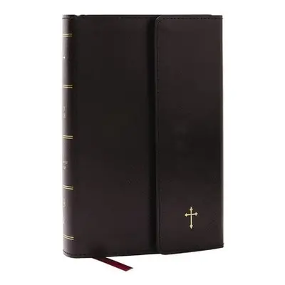 NKJV Compact Paragraph-Style Bible w/ 43,000 Cross References, Black Leatherflex w/ Magnetic Fla