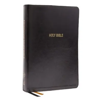 KJV, Foundation Study Bible, Large Print, Leathersoft, Black, Red Letter, Comfort Print - Nelson