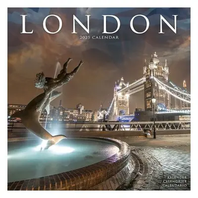 London Calendar 2025 Square Travel Wall Calendar - 16 Month