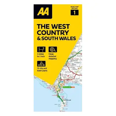 AA Road Map The West Country a South Wales