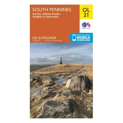 South Pennines, Burnley, Hebden Bridge, Keighley a Todmorden - Ordnance Survey