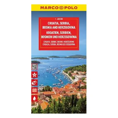 Croatia, Bosnia, Herzegovina Marco Polo Map - Marco Polo