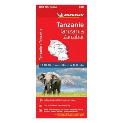 Tanzania a Zanzibar - Michelin National Map 810 - Michelin