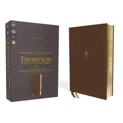 NASB, Thompson Chain-Reference Bible, Leathersoft, Brown, 1995 Text, Red Letter, Comfort Print