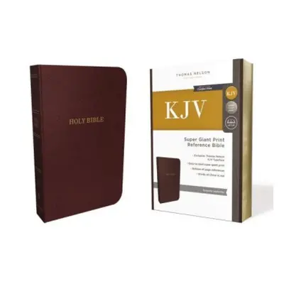 KJV Holy Bible: Super Giant Print with 43,000 Cross References, Burgundy Leather-look, Red Lette