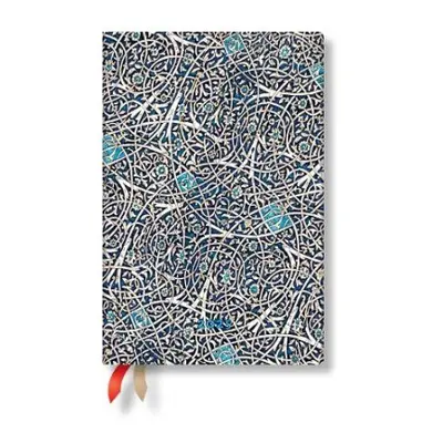 Granada Turquoise (Moorish Mosaic) Mini 12-month Horizontal Softcover Flexi Dayplanner 2025 (Ela