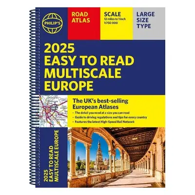 2025 Philip's Easy to Read Multiscale Road Atlas Europe - Philip's Maps