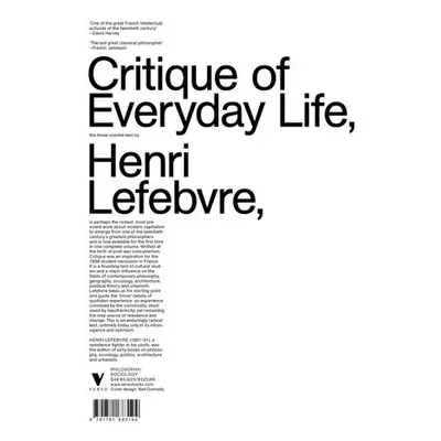 Critique of Everyday Life - Lefebvre, Henri