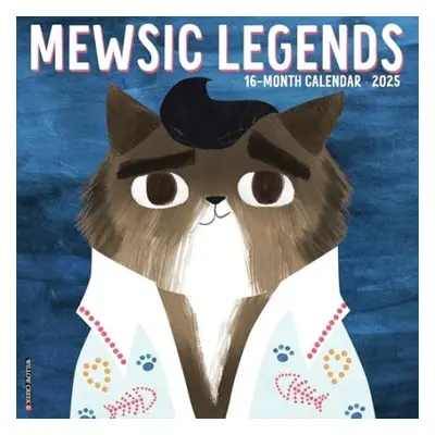 Mewsic Legends 2025 12 X 12 Wall Calendar