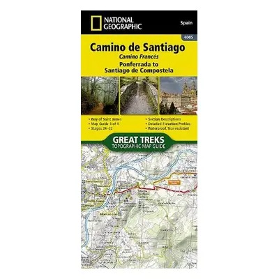 Camino de Santiago - Camino Frances Map 4 of 4 - National Geographic Maps