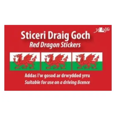 Sticeri Ddraig Goch / Red Dragon Stickers - Lolfa, Y