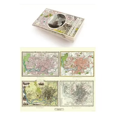 Bristol 1851-1903 - Fold up Map that consists of Four Detailed Street Plans, Bristol 1851 by Joh