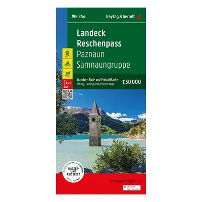 Landeck - Reschenpass Hiking, Cycling a Leisure Map