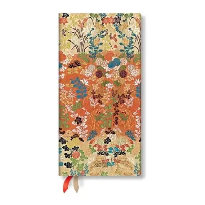 Kara-ori (Japanese Kimono) Slim 12-month Horizontal Hardback Dayplanner 2025 (Elastic Band Closu