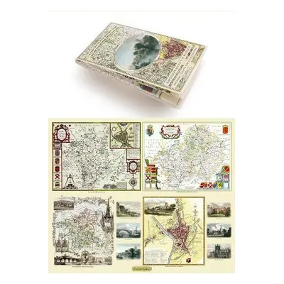 Worcestershire 1610 - 1836 - Fold Up Map that features a collection of Four Historic Maps, John 