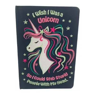 I Wish I Was A Unicorn Embroidered Journal - Insight Editions