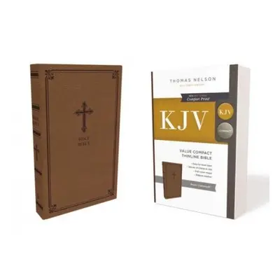 KJV Holy Bible: Value Compact Thinline, Brown Leathersoft, Red Letter, Comfort Print: King James