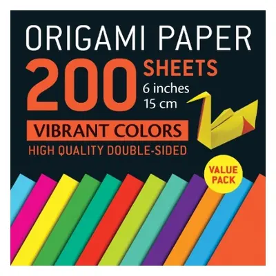 Origami Paper 200 sheets Vibrant Colors 6" (15 cm)