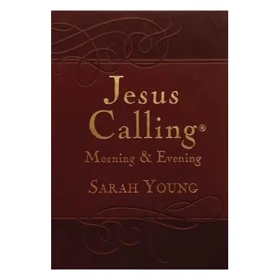 Jesus Calling Morning and Evening, Brown Leathersoft Hardcover, with Scripture References - Youn