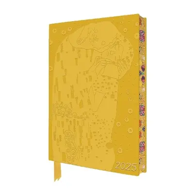 Klimt: The Kiss 2025 Artisan Art Vegan Leather Diary Planner - Page to View with Notes