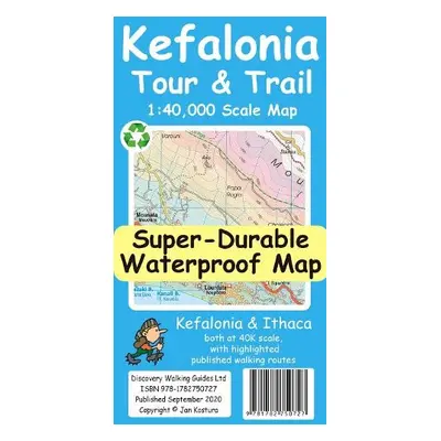 Kefalonia Tour and Trail Map - Kostura, Jan